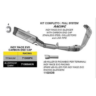 ARROW FULL SYSTEM RACE STAINLESS HEADER SET DK/ALUM INDY RACE SILENCER