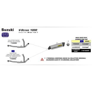ARROW SLIPON DL1000 V-STROM ALU DRK