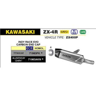 ARROW SLIPON KAW ZX4-R SLIP-ON TITANIUM C/FIBRE END CAP