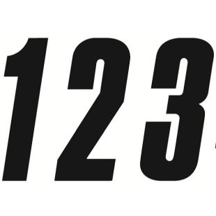 NUMBER 150mm EURO BLK No.1 PK-10