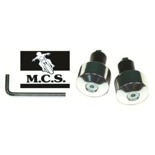 HANDLEBAR ENDS ROAD STEEL BARS 17mmSILV