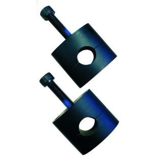 HANDLEBAR CLAMP KIT 18mm RISE MINI 7/8 BARS BLACK