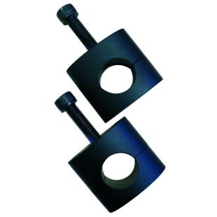 HANDLEBAR CLAMP KIT 15mm RISE TAPERED BLACK