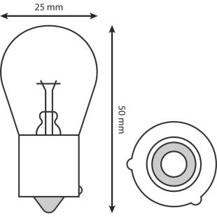GLOBE 12V 21W AMBER IND OFFSET PIN (PK10)