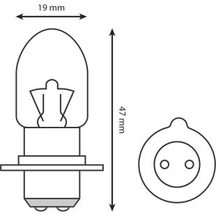GLOBE 12V 35/35W 1 PIN (PK10)