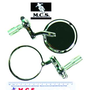 MIRROR FOLDING BAR END CHROME