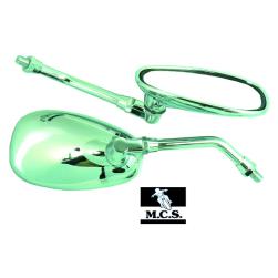 MIRROR UNI OVAL CHROME R/H THREAD