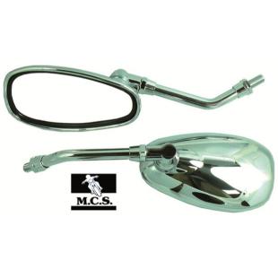 MIRROR UNI OVAL CHROME L/H THREAD