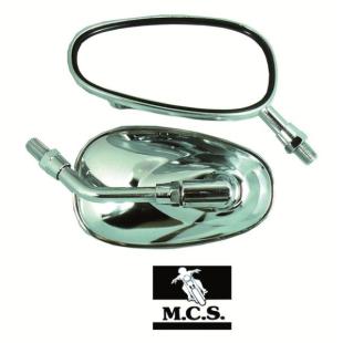 MIRROR UNI OVAL CHROME 10mm SMALL