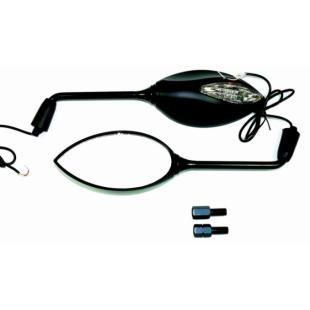 MIRROR BLACK LEAF/LED IND UNI