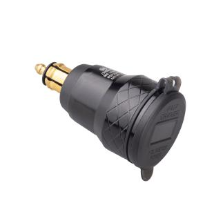 ELECTRICAL DUAL ADAPTER USB-A AND USB-C W VOLTMETER & ON/OFF