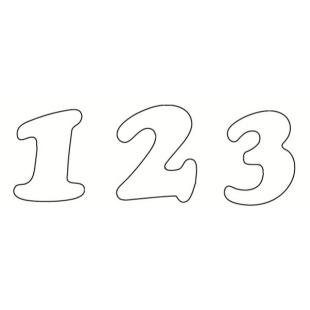 NUMBER HELMET WHITE SMALL 1
