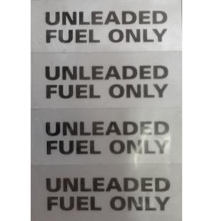 STICKER UNLEADED FUEL ONLY (4/SHT)