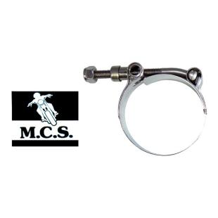 MUFFLER CLAMP UNI 48mm-55mm CHROME