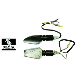INDICATOR UNI FLAT TAPPERED BLK LED PAIR
