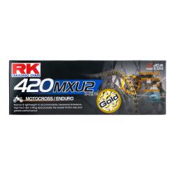 RK CHAIN 420MXU-136L MX U-RING GOLD (Up to 150cc)