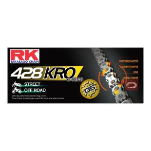 RK CHAIN 428KRO-136L O/RING GOLD (Up to 250cc)