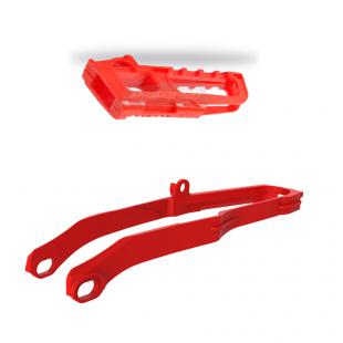 CHAIN GUIDE & SLIDER KIT HON CRF250F 18 +CRF450/RX 17+ RED
