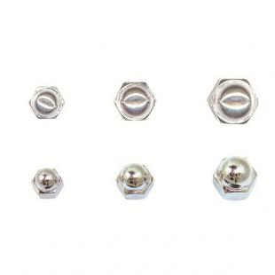 NUTS DOME CHROME 10mm (PK-10)