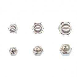 NUTS DOME CHROME 6mm (PK-10)