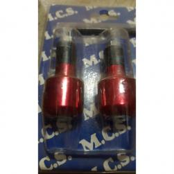 HANDLEBAR ENDS ROAD ALLOY 13mm RED