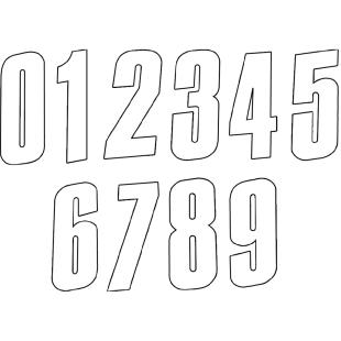 NUMBER BOARD 150mm EURO WHITE SET