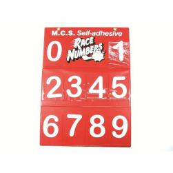 NUMBER BOARD 4.5" ARIAL WHITE SET