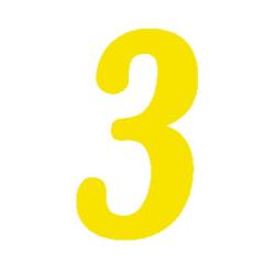 NUMBER 6" CURLY YELLOW No.3