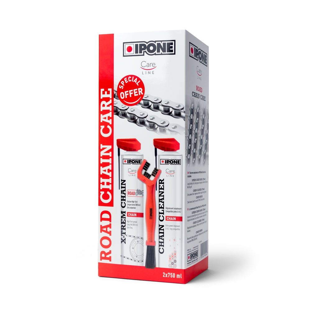 IPONE CHAIN LUBE/CLEAN PACK ROAD (BOX 4) GP Wholesale